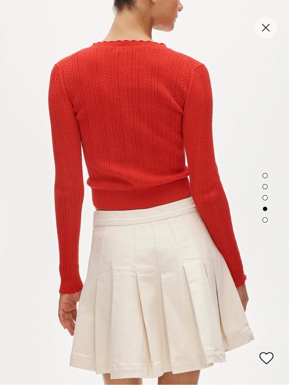 J. Crew Pleated Mini Skirt in Cream NWT